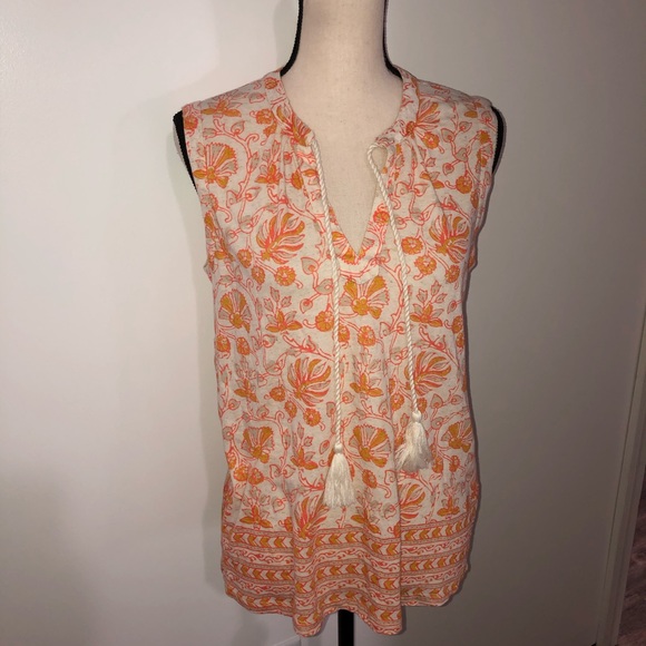 Lucky Brand sleeveless tassel front blouse Size S - Picture 2 of 5